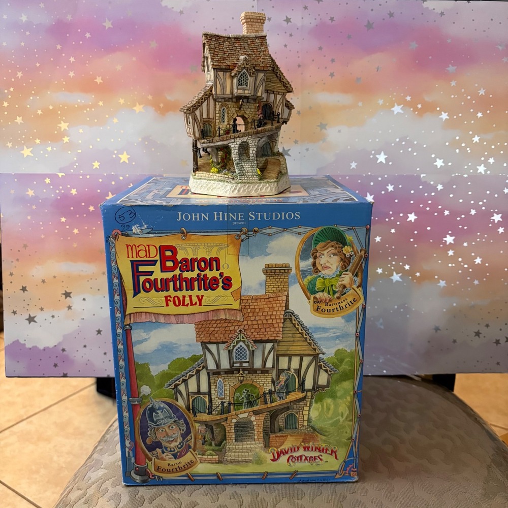 David Winter Cottages Baron Fourthrite's Folly Mad Baron John Hine Studios Box
